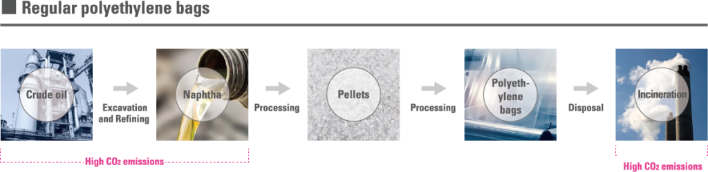 Regular polyethylene bags
